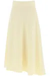 Jil Sander Wool Knit Midi Skirt In Yellow