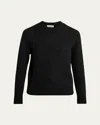 Jil Sander Crew-neck Merino Wool Sweater In Black