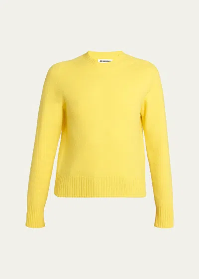 Jil Sander Wool Knit Sweater In Yellow