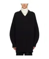 Jil Sander Wool Knitted Sweater In Black