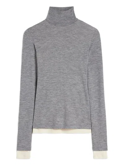 Jil Sander+ Wool Layered T-shirt In Gray