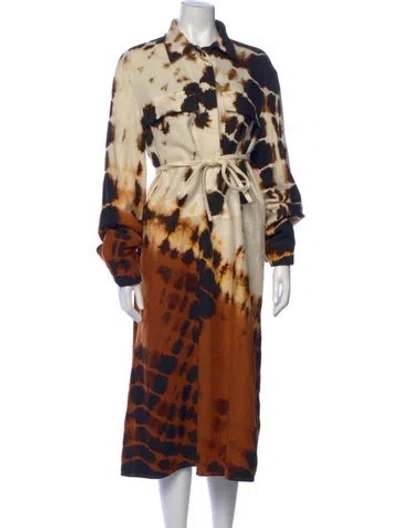 Pre-owned Jil Sander Wool Long Dress In Multi