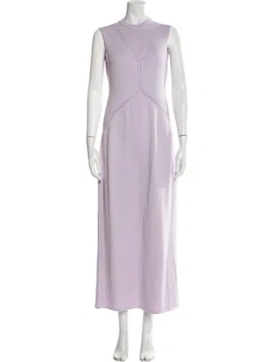 Pre-owned Jil Sander Wool Long Dress In Purple