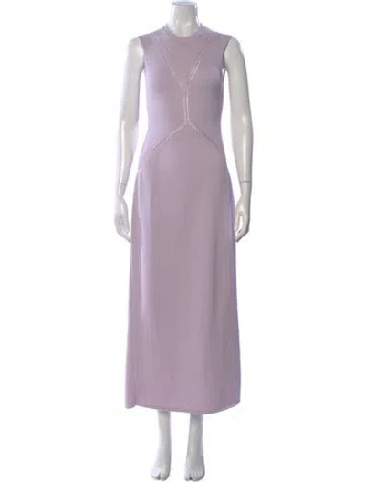 Pre-owned Jil Sander Wool Long Dress In Purple