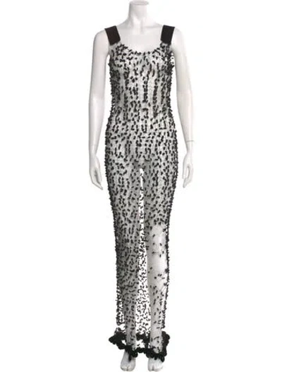 Pre-owned Jil Sander Wool Long Dress W/ Tags In Multi