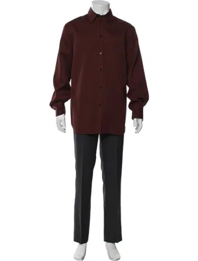 Pre-owned Jil Sander Wool Long Sleeve Shirt In Brown