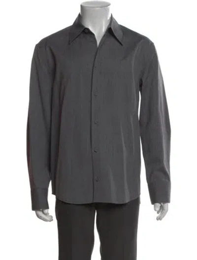 Pre-owned Jil Sander Wool Long Sleeve Shirt In Gray