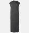 Jil Sander Wool Midi Dress In Grey
