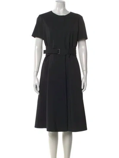 Pre-owned Jil Sander Wool Midi Length Dress In Green