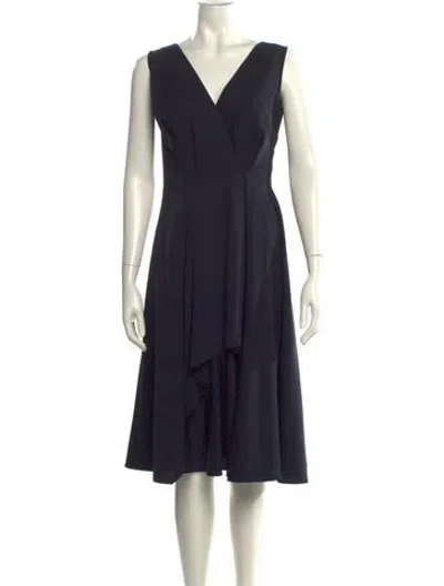 Pre-owned Jil Sander Wool Midi Length Dress In Multi