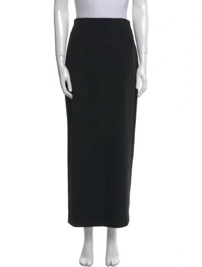Pre-owned Jil Sander Wool Midi Length Skirt In Black