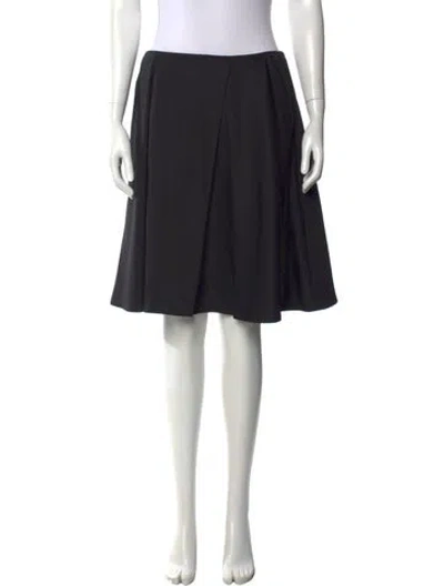 Pre-owned Jil Sander Wool Midi Length Skirt In Black