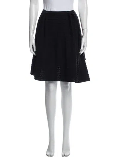 Pre-owned Jil Sander Wool Midi Length Skirt In Blue