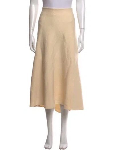 Pre-owned Jil Sander Wool Midi Length Skirt In Neutrals