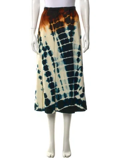 Pre-owned Jil Sander Wool Midi Length Skirt W/ Tags In Multi