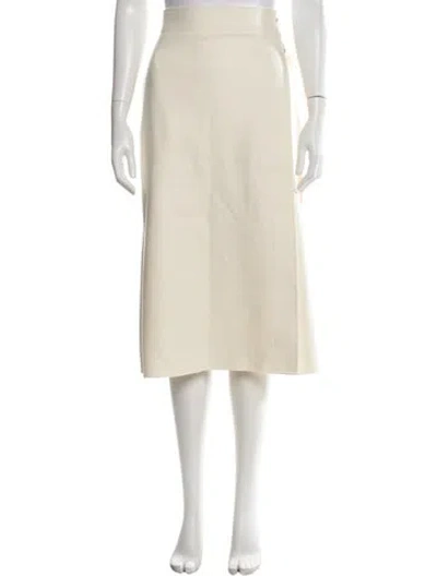 Pre-owned Jil Sander Wool Midi Length Skirt W/ Tags In Neutrals
