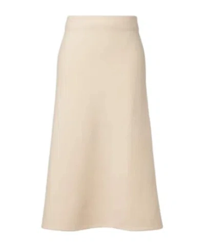 Jil Sander Wool Midi Skirt In Neutral