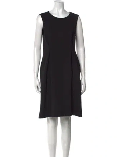 Pre-owned Jil Sander Wool Mini Dress In Black