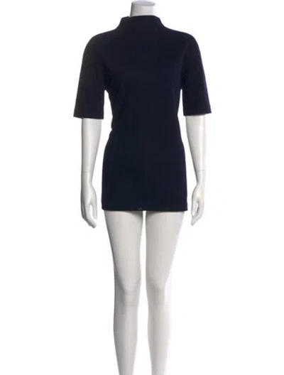 Pre-owned Jil Sander Wool Mini Dress In Black