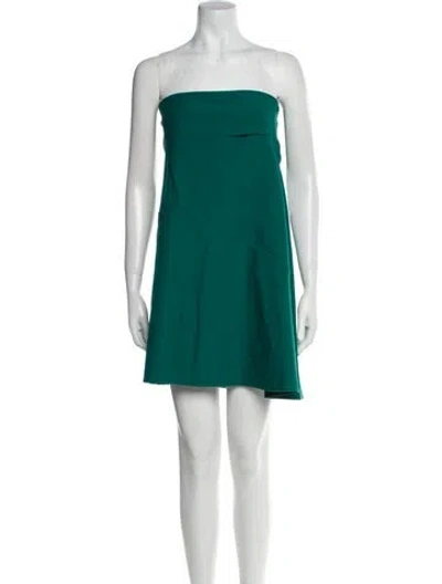 Pre-owned Jil Sander Wool Mini Dress In Blue