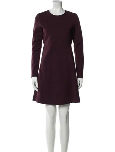 Pre-owned Jil Sander Wool Mini Dress In Gray