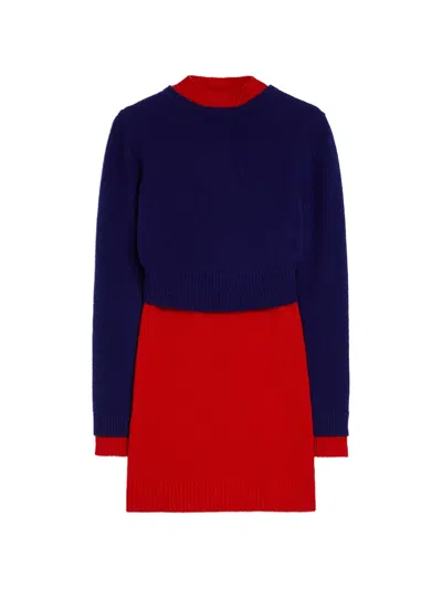 Jil Sander Wool Mini Dress In Multi