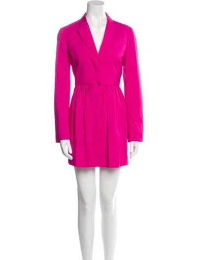 Pre-owned Jil Sander Wool Mini Dress In Pink