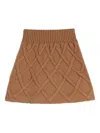 Jil Sander Wool Mini Skirt In Brown