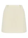 Jil Sander Wool Mini Skirt In Neutral