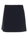 Jil Sander Wool Mini Skirt In Blue
