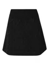 Jil Sander Wool Mini Skirt In Black