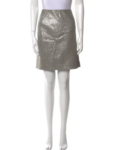 Pre-owned Jil Sander Wool Mini Skirt In Neutral