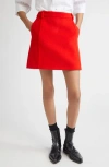 Jil Sander Wool Miniskirt In Red