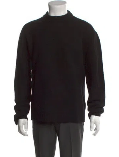 Pre-owned Jil Sander Wool Mock Neck Pullover In Black
