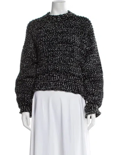 Pre-owned Jil Sander Wool Mock Neck Sweater In Black
