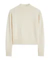 Jil Sander Wool Mock-neck Sweater In White