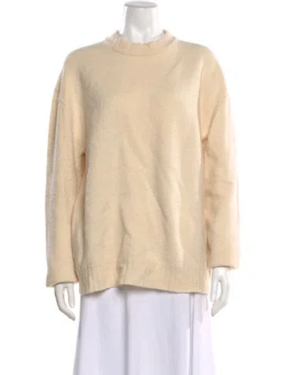 Pre-owned Jil Sander Wool Mock Neck Sweater In Neutral