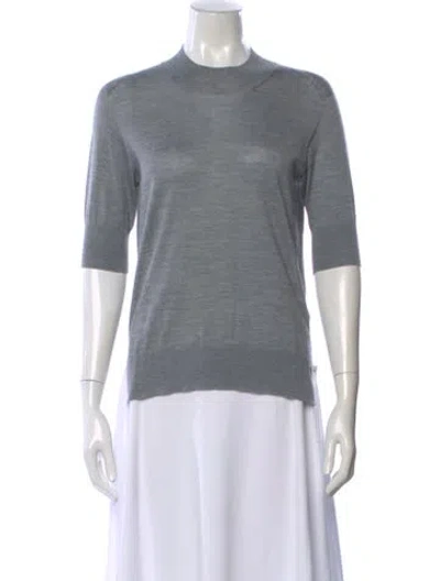 Pre-owned Jil Sander Wool Mock Neck Top In Gray