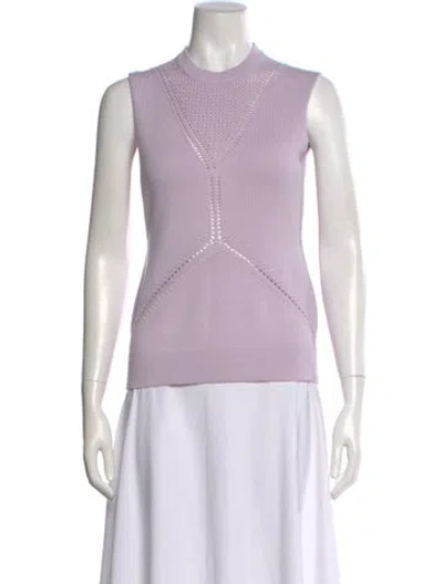 Pre-owned Jil Sander Wool Mock Neck Top W/ Tags In Purple