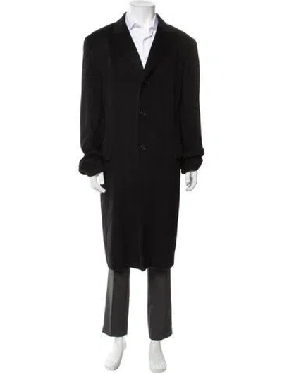Pre-owned Jil Sander Wool Overcoat In Black