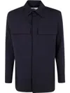Jil Sander Wool Overshirt In 蓝色