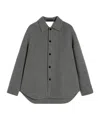 Jil Sander Wool Overshirt Casual Jackets And Parka Gray