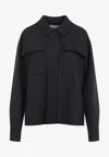 Jil Sander Shirt-style Casual Jacket In Blue