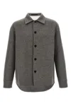 Jil Sander Wool Overshirt Casual Jackets And Parka Gray In Gray