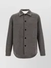 Jil Sander Wool Overshirt Casual Jackets And Parka Gray