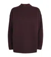 Jil Sander Wool Oversized Sweater In Purple