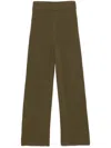 Jil Sander Khaki Wool Trousers In Grün
