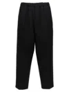 Jil Sander Wool Joggers With Elastic Waistband And Ribbed Cuffs In Black