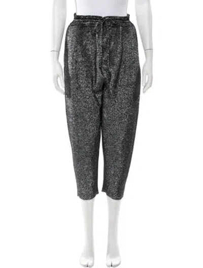 Pre-owned Jil Sander Wool Pants In Metallic/silver