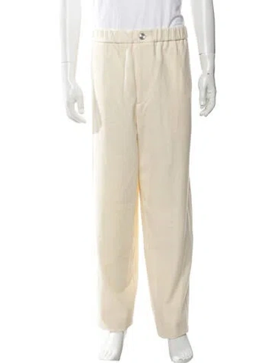 Pre-owned Jil Sander Wool Pants In Neutrals